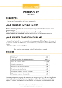 Permiso A2 Exento Teorico