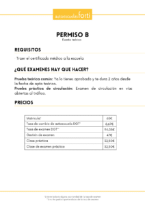 Permiso B Exento Teorico
