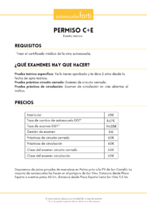 Permiso C+E Exento Teorico