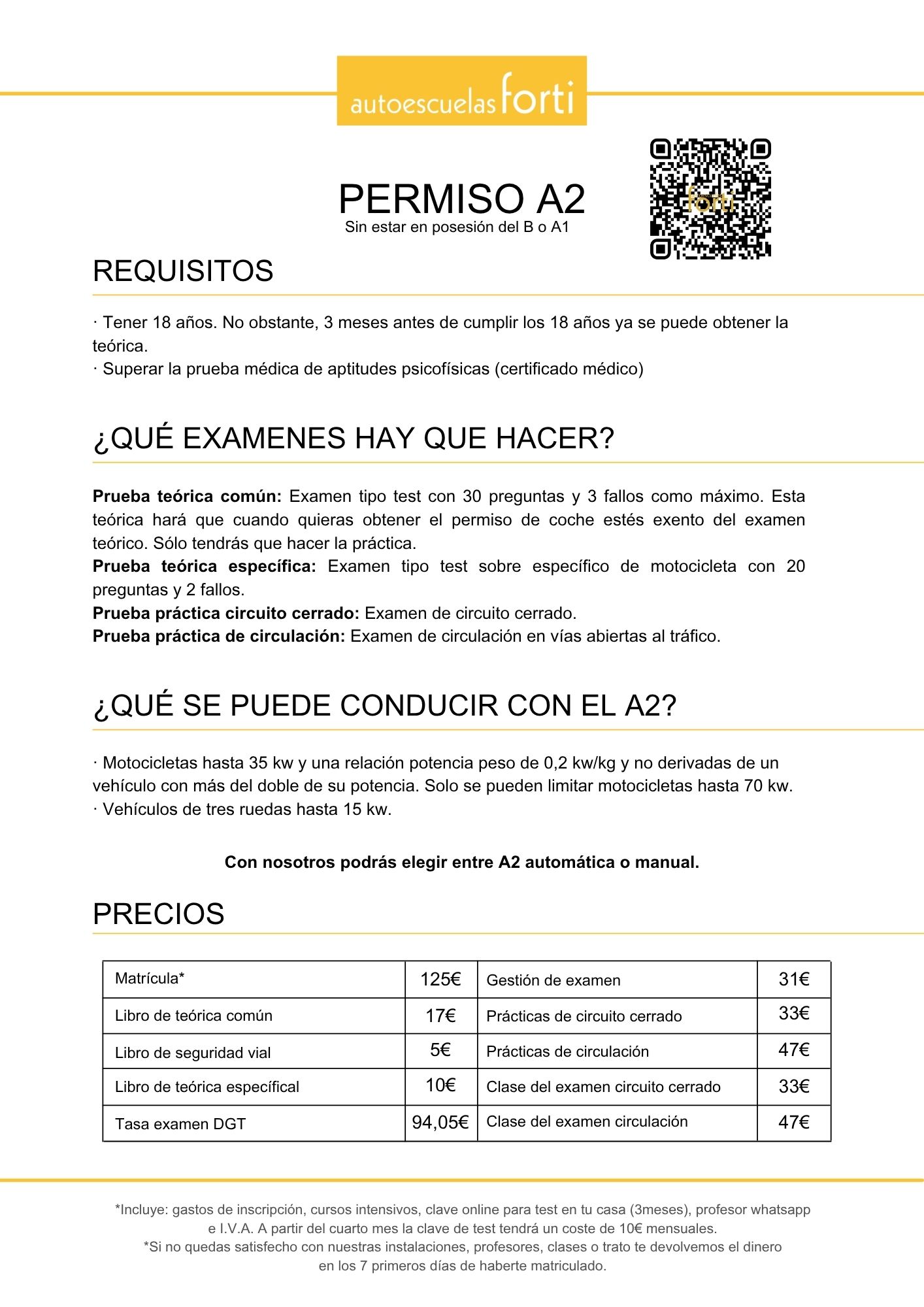 Info Permiso A2 (Sin B O A1) 1 Permiso A2 Sin B O A1 2026